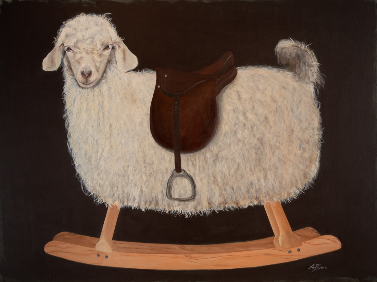 Das Schaukelschaf – Gemälde von Andrea Brun